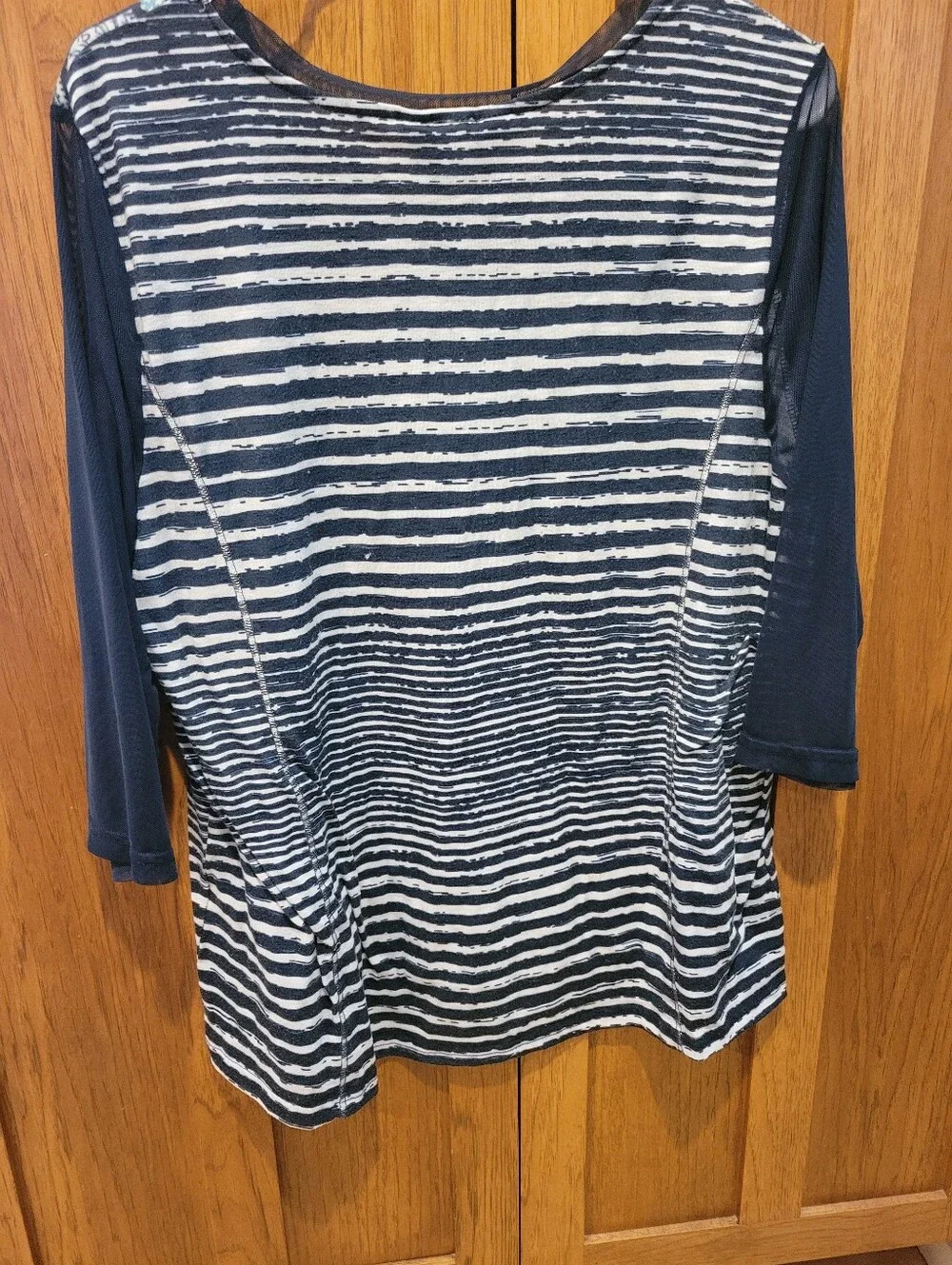 Cj Banks 1x Navy 3/4 Sleeve Top - Picture 2 of 11